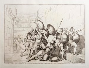 Tarpeia öffnet die Stadttore von Bartolomeo Pinelli