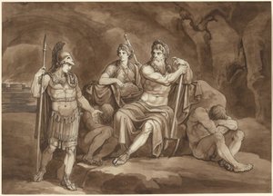 Telemachus bittet Pluto um Erlaubnis, seinen Vater in der Unterwelt zu suchen