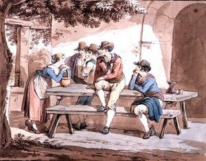 Unter der Pergola von Bartolomeo Pinelli
