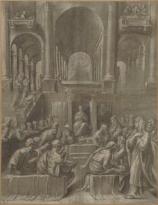 Christus unter den Doktoren von Bartolomeo Ramenghi