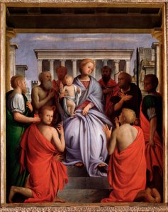 Madonna mit Kind und acht Heiligen