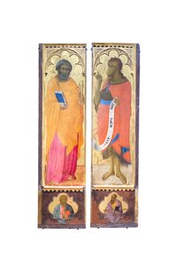 St. Peter und St. Johannes der Täufer; ein Apostel und St. Paulus von Bartolommeo Bulgarini