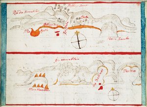 Karte von Santiago Astata und Bahia Ventosa von Basil Ringrose