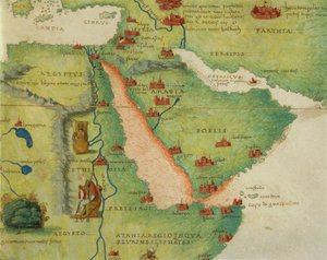 Afrika: Ägypten und Saudi-Arabien, aus Atlas der Welt in dreiunddreißig Karten, von Battista Agnese von Battista Agnese