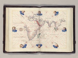 Fos. 11v-12r Karte 3: Indischer Ozean, Portolan-Atlas der Welt, Venedig, ca. 1542-46