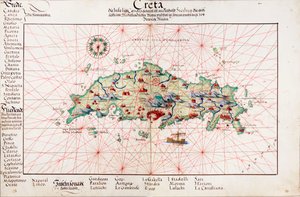 Karte von Kreta 1554