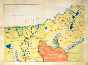 Nildelta, Rotes Meer und Berg Sinai, aus Atlas der Welt in dreiunddreißig Karten, von Battista Agnese von Battista Agnese