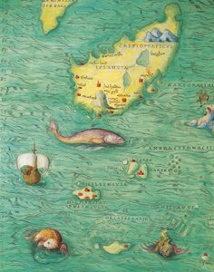 Nordeuropa: Island, aus Atlas der Welt in dreiunddreißig Karten, von Battista Agnese