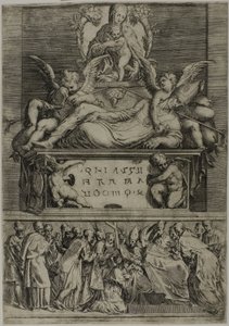 Das Grab eines Bischofs von Battista Angolo del Moro