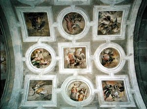 Ansicht des Gewölbes, von der Decke der Grimani-Kapelle von Battista Franco