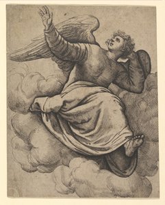 Engel auf einer Wolke sitzend, ca. 1560