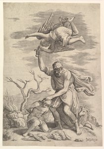 Der Engel, der den Arm Abrahams aufhält