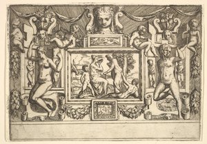 Junge Frau trinkt aus einer Schale, eine alte Frau steht vor ihr, ca. 1540-80 von Battista del Moro
