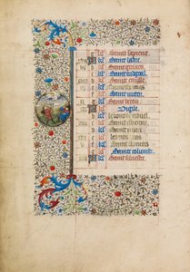 Dezember Kalenderseite; Die Verkündigung an die Hirten
