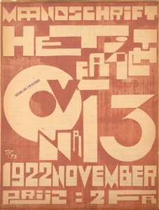 Titelblatt der Novemberausgabe 1922 der Zeitschrift "Het Overzicht", 1922 von Belgian School