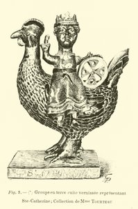 Glasierte Terrakotta-Figur, die die Heilige Katharina darstellt von Belgian School