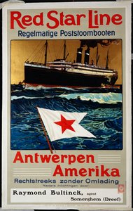 Red Star Line, Antwerpen Amerika, ca. 1899 von Belgian School