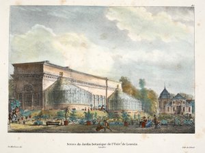 Gewächshäuser des Botanischen Gartens der Universität Löwen, ca. 1895 von Belgian School