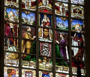 Buntglasfenster, Kirche Unserer Lieben Frau von Sablon von Belgian School
