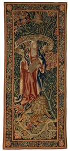Wandteppich, Sibylla Samla (einer von sechs Sibyllen, bestehend aus 46.134 bis 46.139) genannt die 
