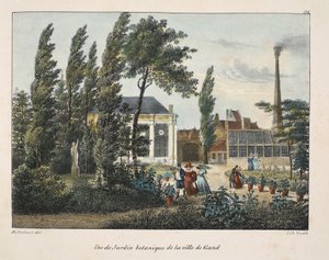 Ansicht des Botanischen Gartens der Stadt Gent, ca. 1895 von Belgian School
