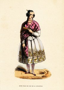 Junge Mapuche-Mädchen aus der Stadt Concepcion, Chile