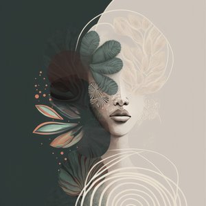 Abstraktes botanisches Porträt