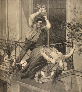 Eine Mutter von ihrem Sohn getötet, aus 