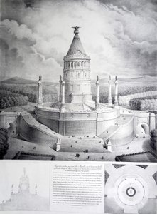 Entwurf eines Grabmals für Napoleon auf den Höhen von Chaillot gegenüber dem Champ de Mars von Benard et Cie Imprimerie Lemercier