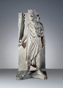 April, Statue aus dem Zyklus der Monate, Baptisterium von Parma