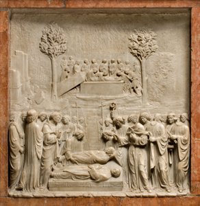 Krypta, Arche der Heiligen Marcellinus und Peter Exorzist, Beerdigung der Heiligen Marcellinus und Peter von Benedetto Briosco