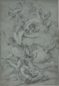 Gott verflucht Kain nach dem Mord an Abel von Benedetto Luti