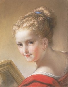 Studie eines Mädchens in Rot, 1717