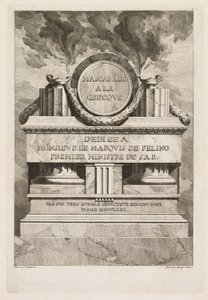 Maskerade à la Grecque: Widmungsseite, 1771 von Benigno Bossi
