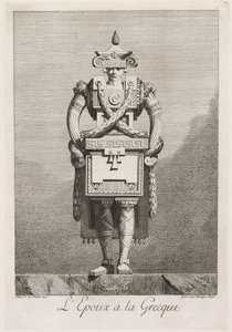 Maskerade à la Grecque: Der Bräutigam à la Grecque (Tafel 7)
