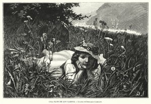 Eine Blume der Felder (Lithografie) von Benjamin  Constant