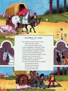 Das Pferd und der Esel, Illustration aus 
