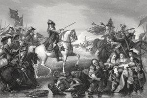 Schlacht am Boyne, graviert von W. French