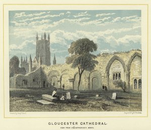 Kathedrale von Gloucester, Blick von der Abtei St. Catherine von Benjamin Baud