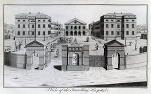 Ansicht des Findelhauses, 1756 von Benjamin Cole