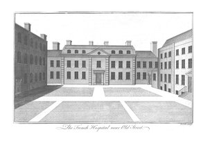 Das französische Krankenhaus in der Nähe der Old Street, ca. 1756