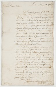 Autographenbrief an Mrs. Ann Penn, London, 20. November 1766