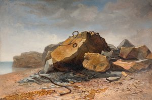 Strandszene, Marazion, Cornwall, 1860 von Benjamin Johnson