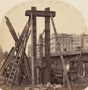 Bau der Internationalen Ausstellung 1862 in South Kensington