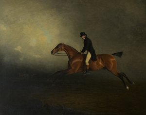 Archibald Kennedy, 12. Earl of Cassillis, später 1. Marquess of Ailsa, reitet ein Rennen von Culzean nach Glasgow von Benjamin Marshall