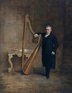Harfenist der Familie Corbet von Griffith Owen, ca. 1812 von Benjamin Marshall