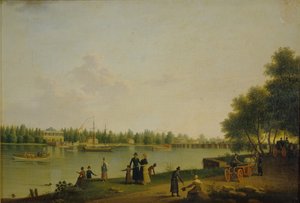 Ansicht der Datscha von Prinz Stroganov bei Sankt Petersburg, 1804