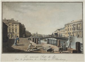 Ansicht der Grünen Brücke in Sankt Petersburg