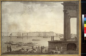 Ansicht des Winterpalastes und der Börse in Sankt Petersburg von Benjamin Patersson
