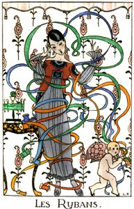 Die Bänder, Kleid im Flapper-Stil, ca. 1919 von Benjamin Rabier